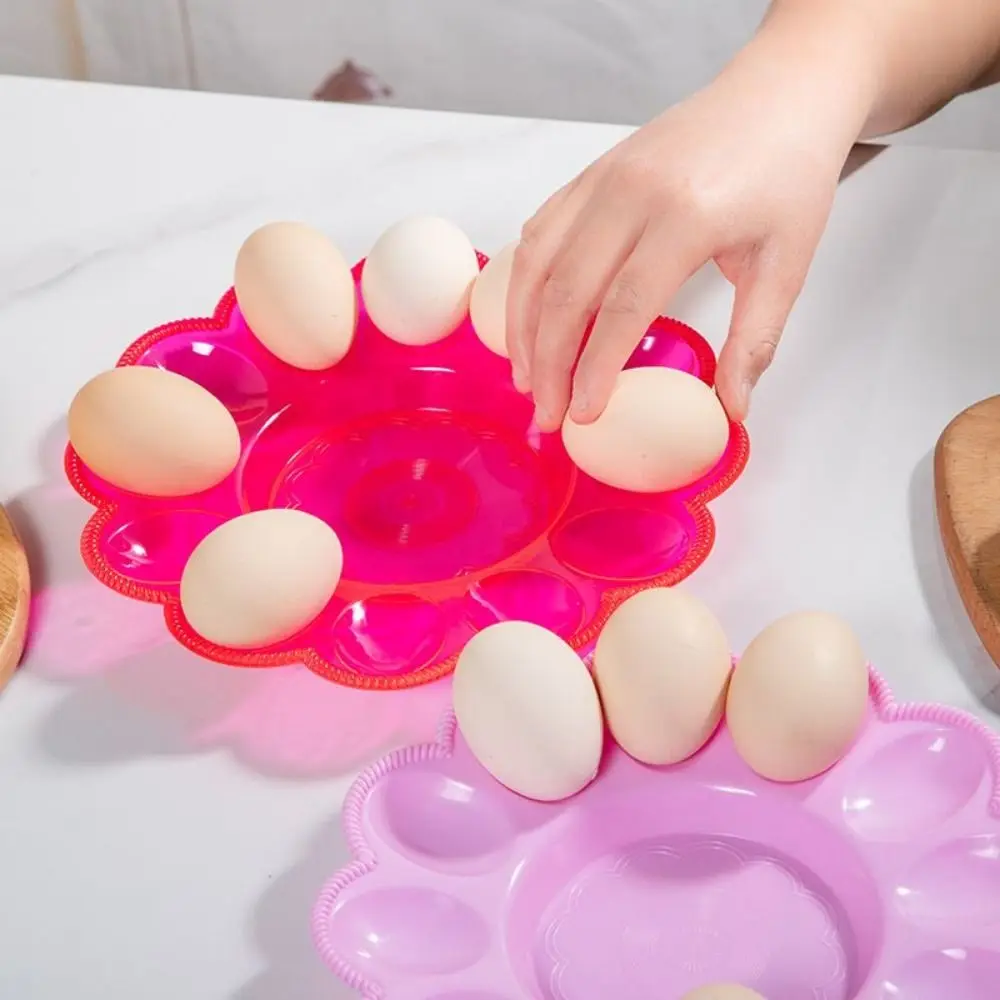 Creative Home Egg Tray PP Plastic Thickened Breakfast Egg Tray Safety Fruit Snack Plate Easy To Clean Recycled