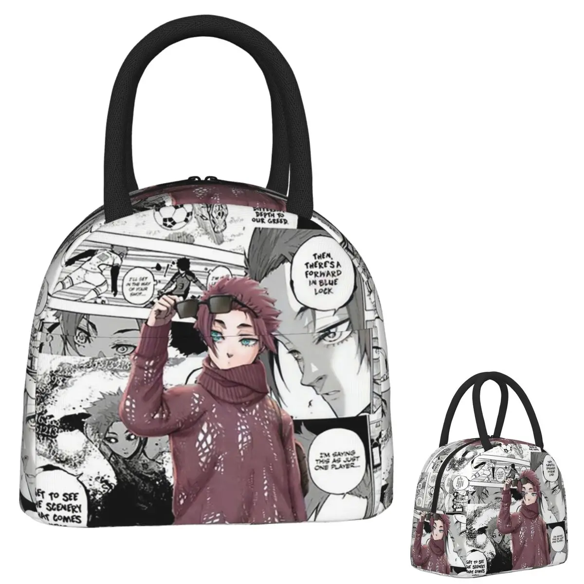 

Itoshi Sae Blue Lock Cartoon Anime Insulated Lunch Bag for Women Kids Portable Food Boxes Thermal Lunch Box Tote