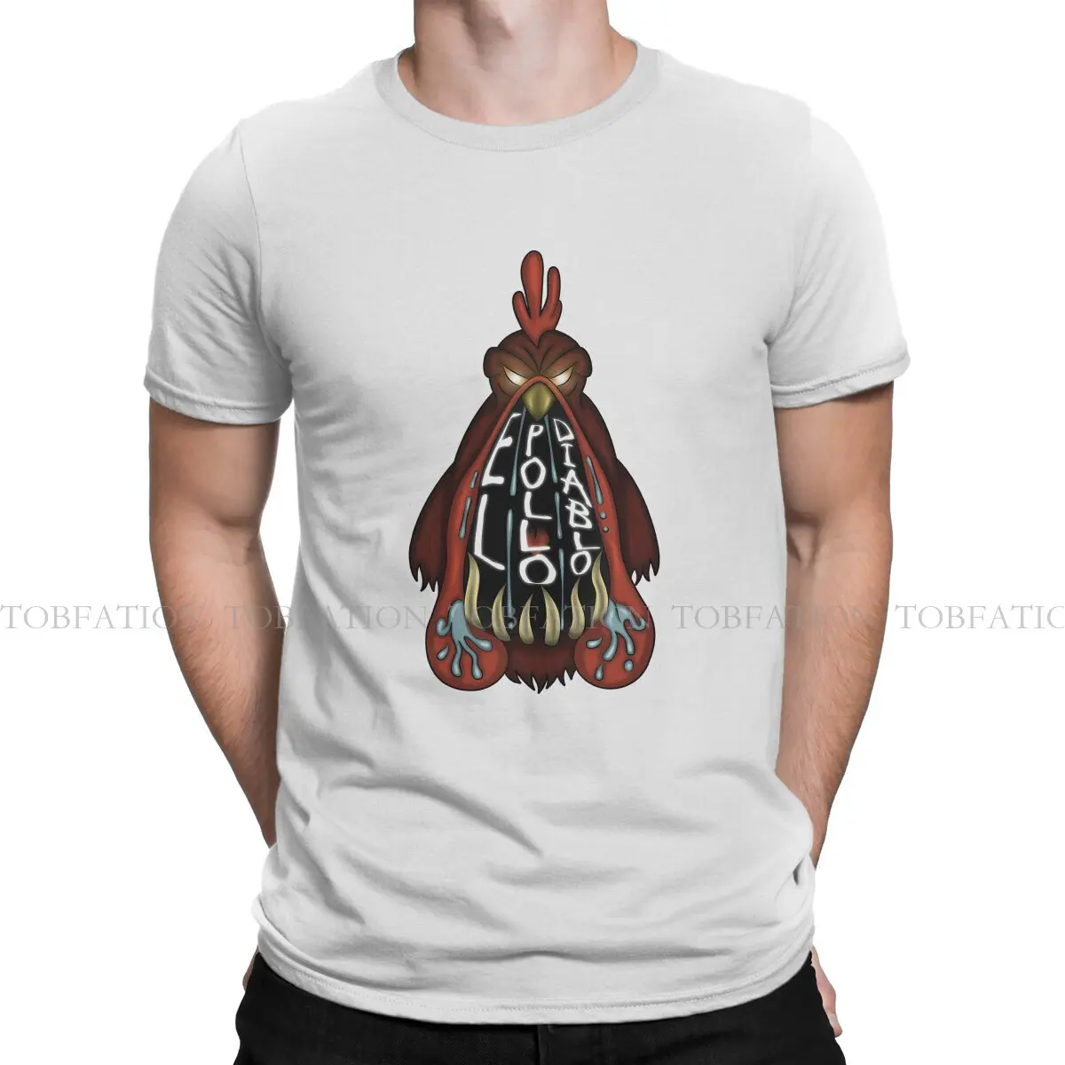 Monkey Island Game Newest TShirt for Men El Pollo Diablo Round Collar Pure Cotton T Shirt Distinctive Gift Clothes Tops