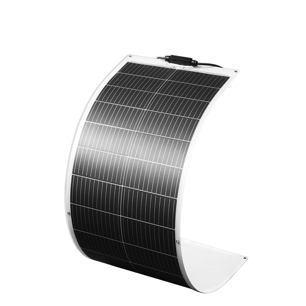 

WUZECK 100W - 1000W Flexible Solar Panel cells 200W 300W 400w 500W 600W Portable RV Camping Home Boat Marine Curve Surface Black