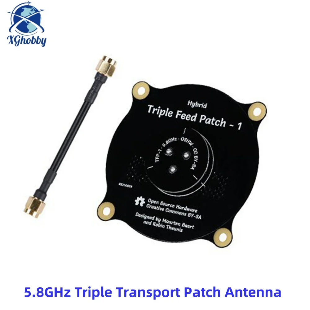 5.8GHz Triple Feed Patch Antenna SMA / RP SMA Directional Circularly Polarized Antenna for FPV Fatshark Goggles RC Drone