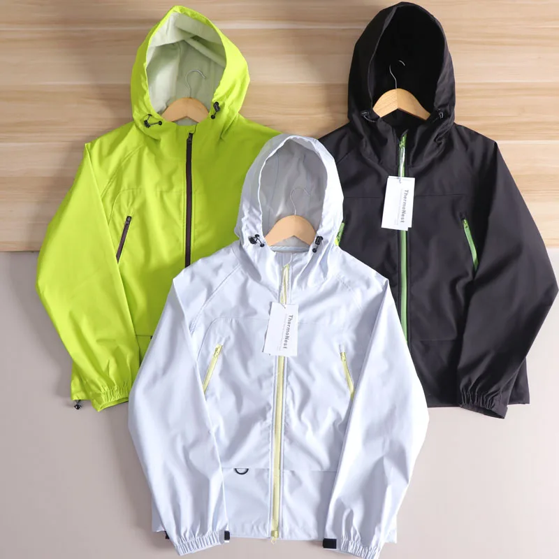 

ex Outdoor Windproof Waterproof Soft ell Jaet 3D Tailoring Hooded All-Weather Fce Lined Spring Autumn Jaet