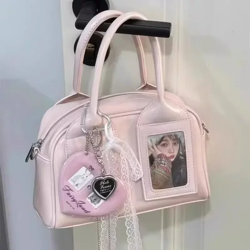 New Y2K Harajuku Ita Bag for Women, Korean Japanese Style Transparent Crossbody Shoulder Bag, Trendy Daily Handbag Purse