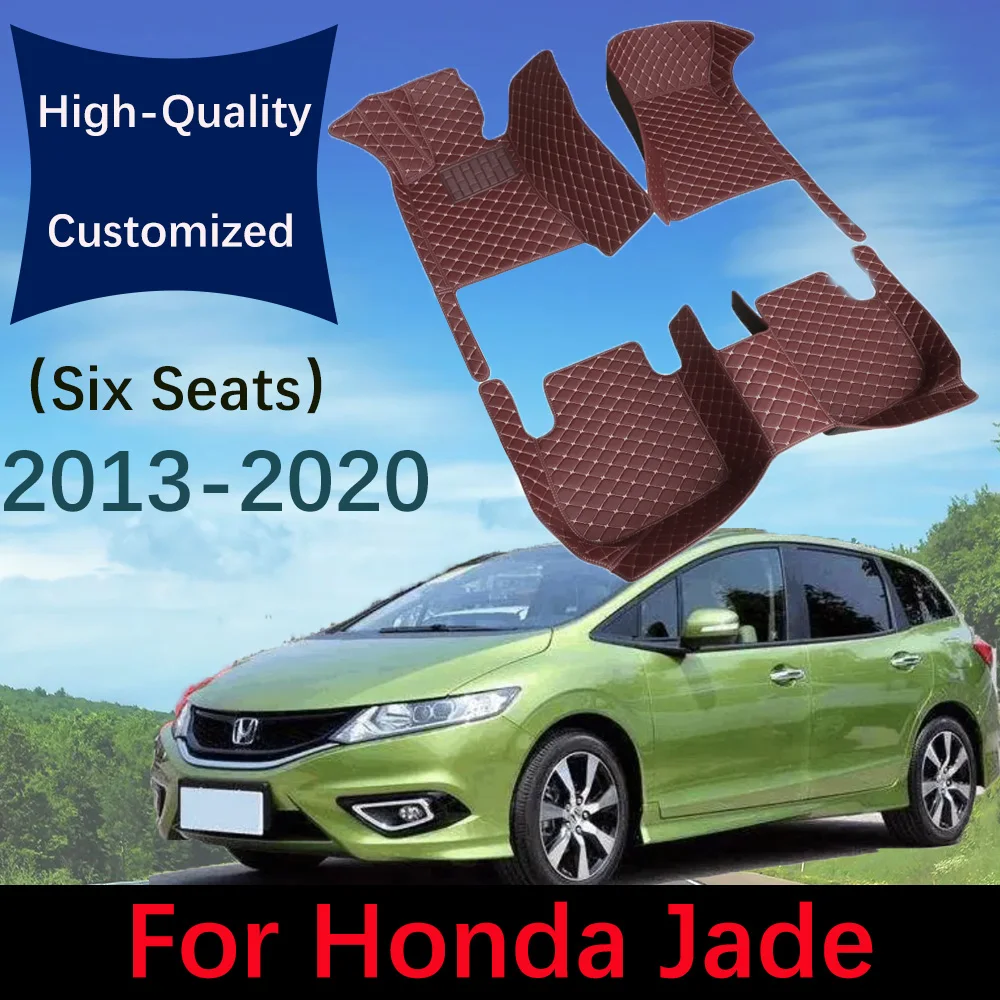 

Custom Leather Car Floor Mats For Honda Jade 2013 2014 2015 2016 2017 2018 2020 Automobile Carpet Rugs Foot Pads Accessories