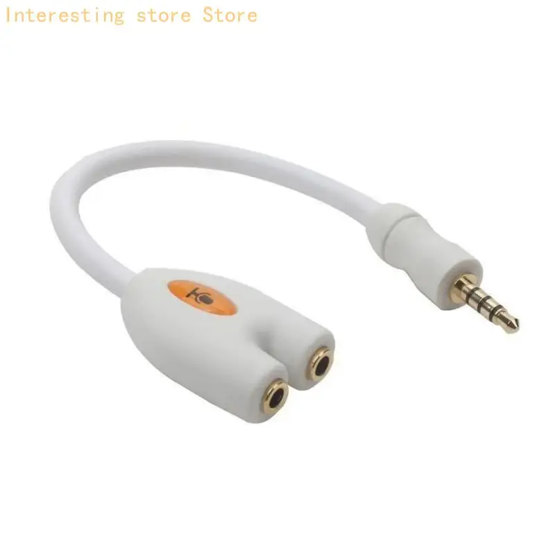 Music Y Splitter with Molded Joints for Two-Headphone Connection Music Listening 55KC