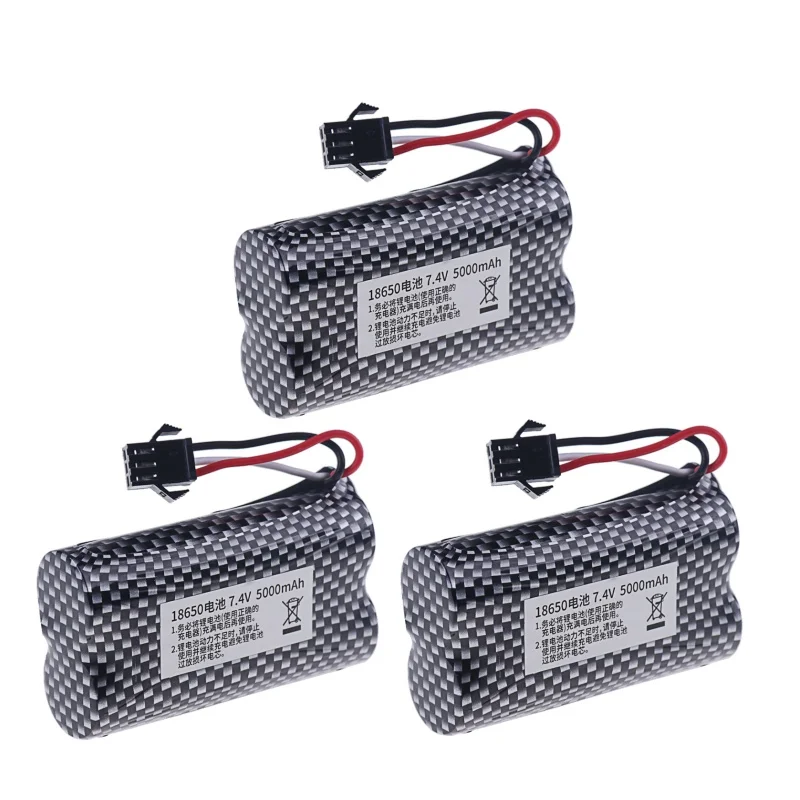 7.4V 5000mAh Batterijlader MN82 Afstandsbediening Auto Batterij MN128 MN78 LC79 voor Horloge Gebaar Sensing Twisted RC stunt auto SM3p