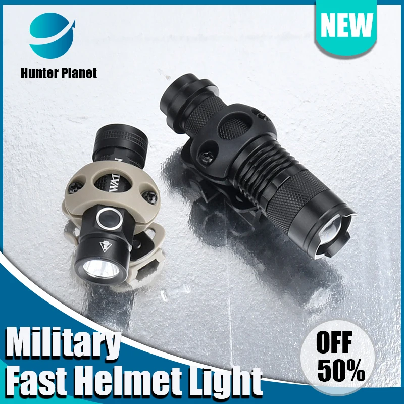 

WADSN Fast Helmet Light Tactical Flashlight AIrsoft Strobe Constant Moment Helmet Lamp With White Scout Light