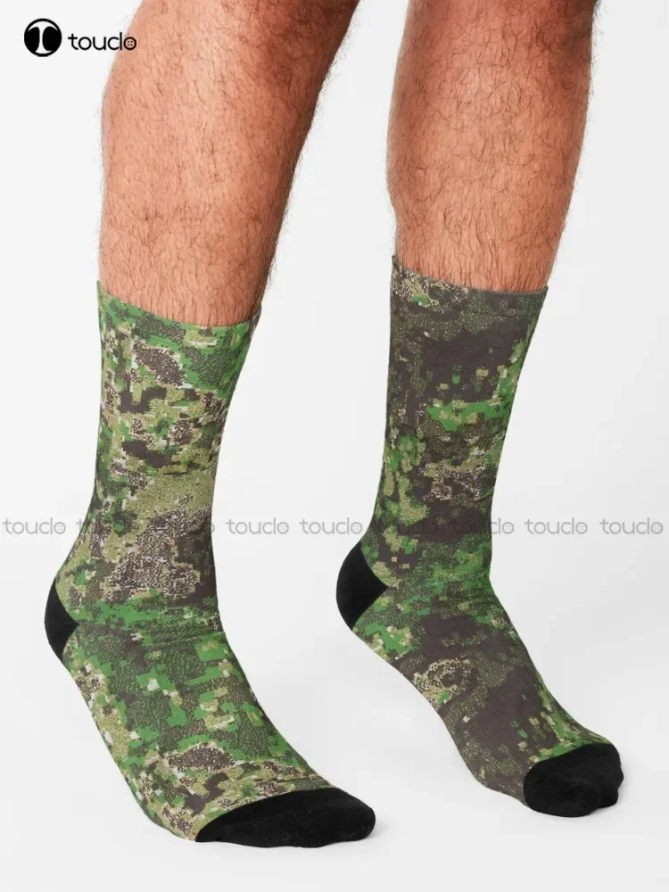 Greenzone Camo Camouflage Military Woodland Army Socks Green Baseball Socks Christmas New Year Gift Street Skateboard Socks Art