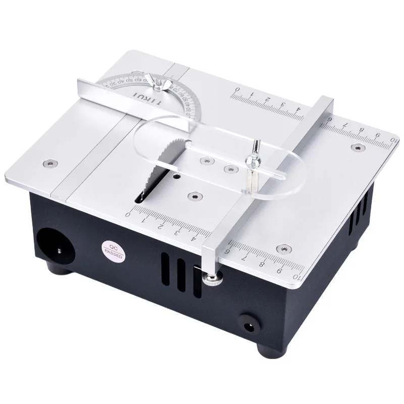 ALLSOME 96W Mini Bench Saw Small Household DIY Cutting Machine for Woodworking Table Saws 63mm Blade