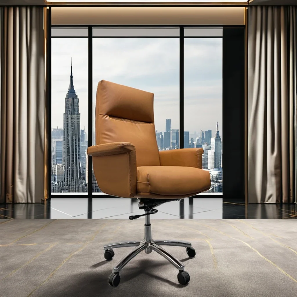 Factory Design High Back Swivel Adjustable Boss PU Chairs  Executive Ergonomic Leather Chairs