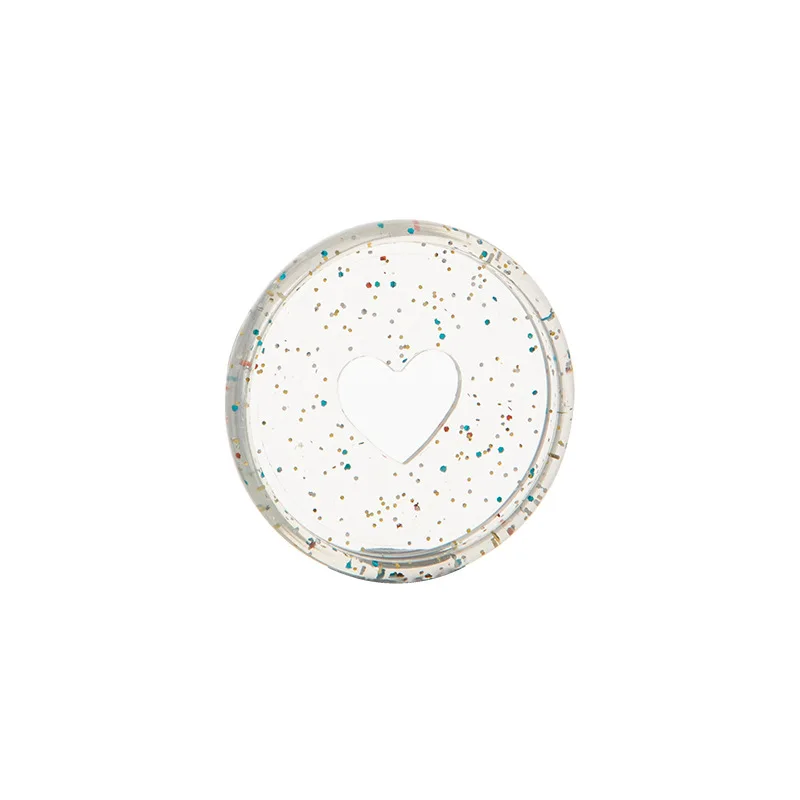 50pcs Glitter Sequins Love Notebook Mushroom Hole Button Loose-leaf Coil Disc Buckle Disc Binding Binder Rings Disc Notebook