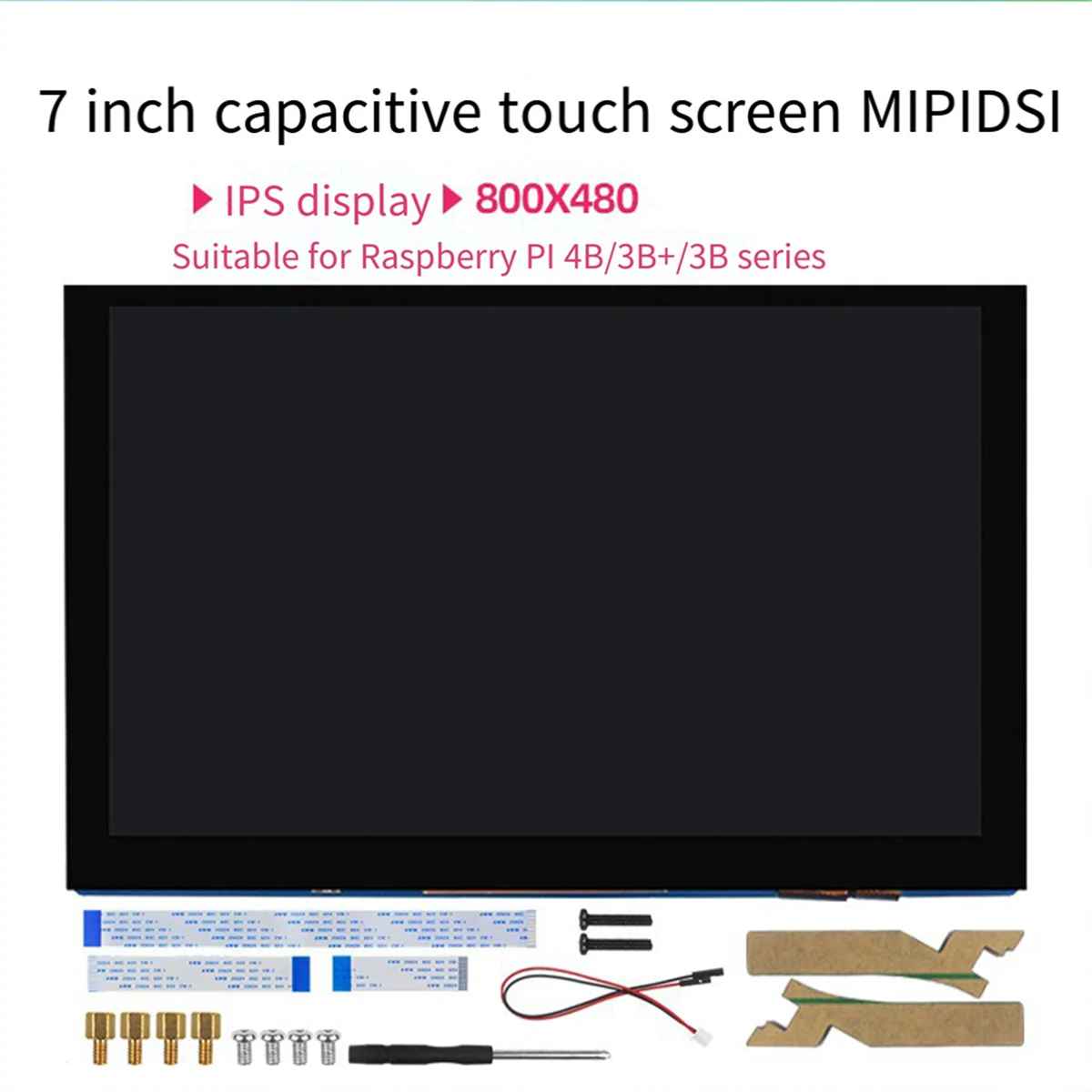 ATP-Voor 4B/3B+ Capacitief Touchscreen 7 Inch HD Ips Display Drive Gratis Interface Display,C