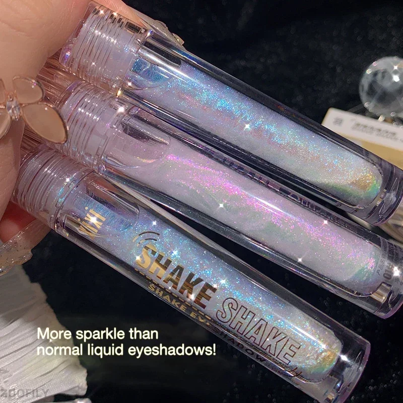 Heallor-Long Lasting Liquid Eyeshadow, Super Glitter, Azul, Roxo, Perolado, Secagem Rápida, Shimmer, Ey, 1pc