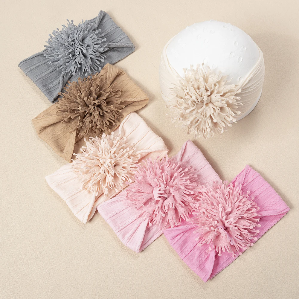 

Newborn Baby Girl Cute Flower Headband Soft Elastic Nylon Children Turban Kids Infant Baby Hair Accessories Baby Headbands