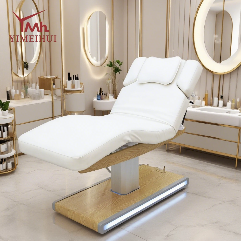New design adjustable 3 Motor esthetician therapy salon beauty clinic bed spa massage beds