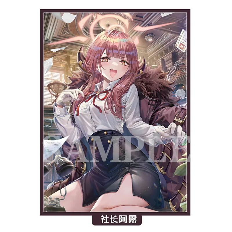 60 unids/set archivo azul Rikuhachima Aru Sunaookami Shiroko funda para tarjeta Flash PTCG juego colección tarjeta cubierta protectora 67*92mm