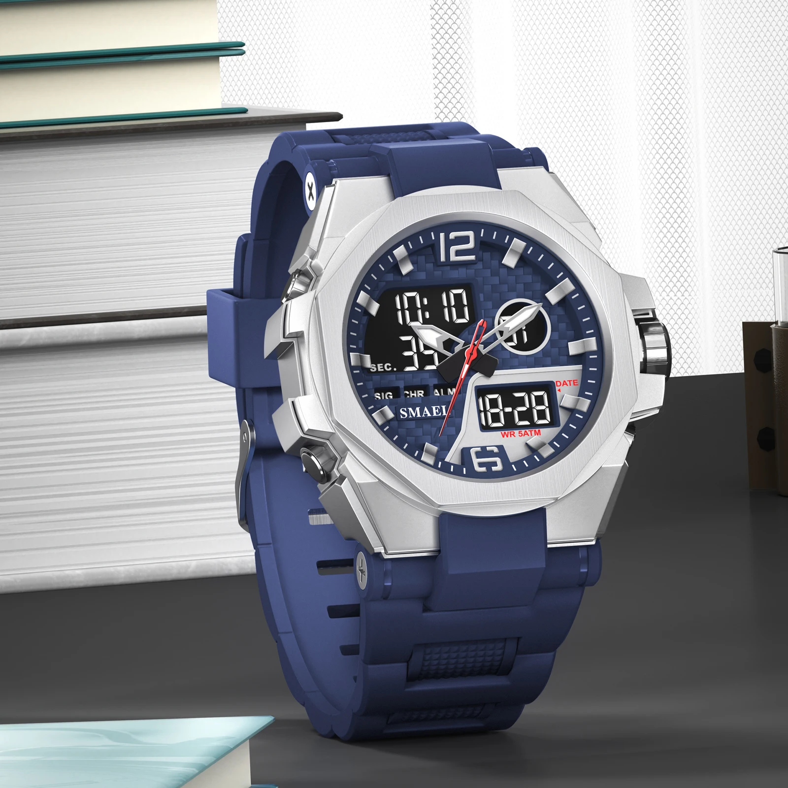 NEW Sport Watch Men SMAEL Dual Time Watch Digital Led Watch Alarm Clock 8103 Fashion Men\'s Wristwatches Digital LED Watch Sports