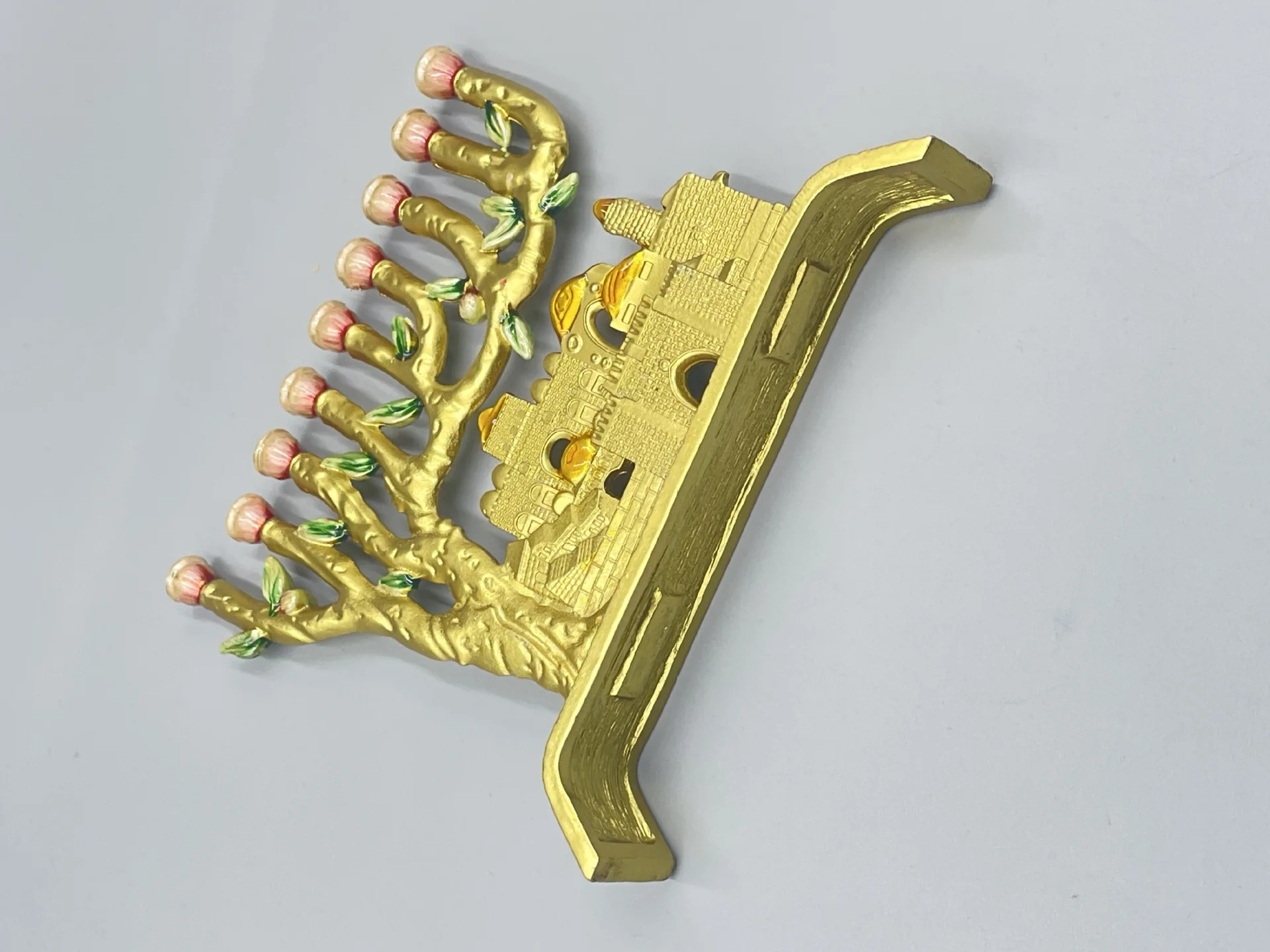 Light Luxury Temple Jerusalem Candlestick Jewish Nine-headed Menorah Creative Home Furnishings Prayer Holiday Gifts view 4