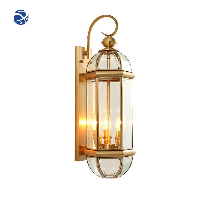 

European Style Outdoor Wall Light Simple Luxury Villa Garden Corridor Vintage Deco Wall Lamp Classic Brass E14 Outdoor Lights