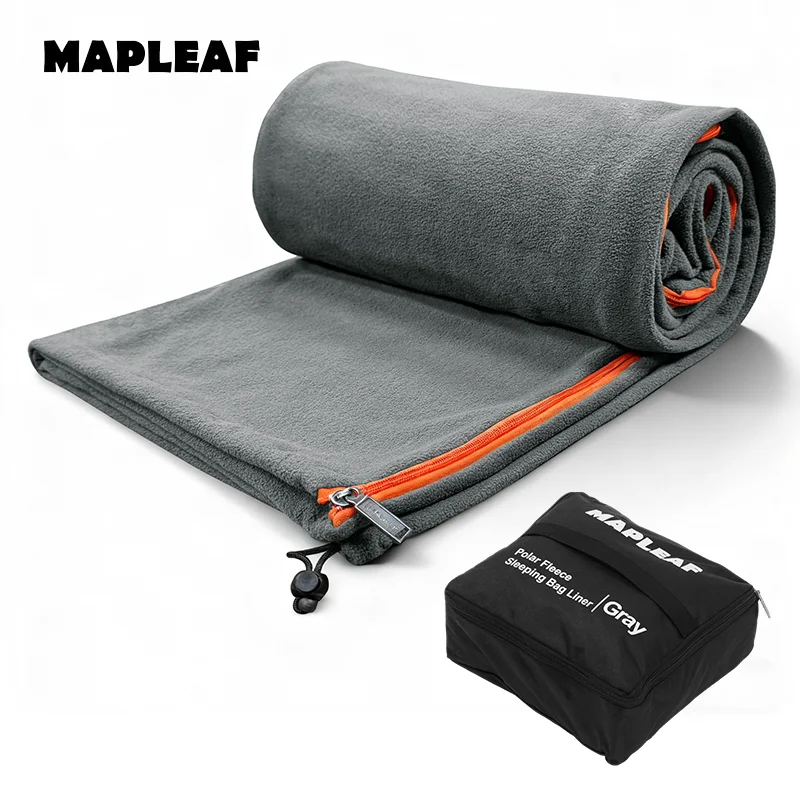 MAPLEAF Polar Fleece Sleeping Bag Liner 185*80CM Ultra-lightweight Winter Lining Camping Home Isolation Dirt Blanket lining