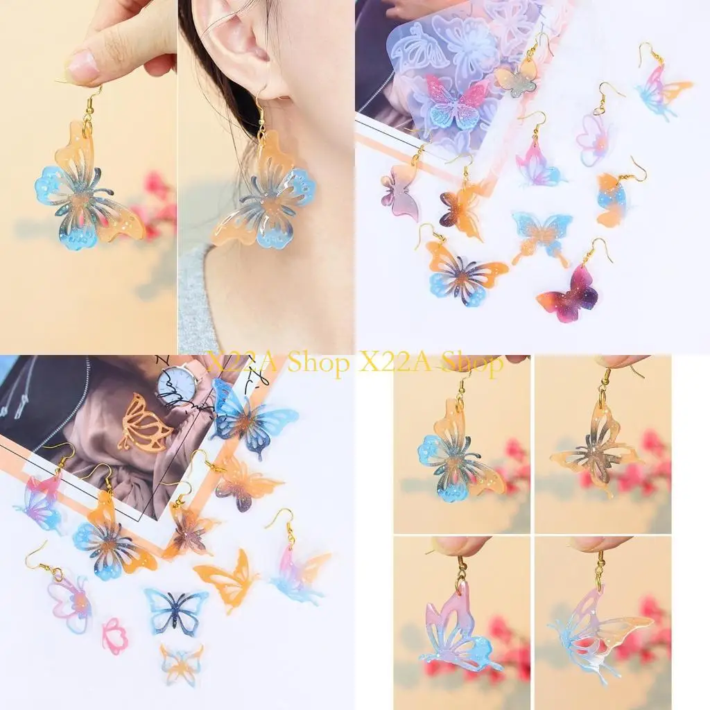

Unique Flexible Silicone Mold Butterfly Shaped Earrings Mould Ear Pendant Molds for Craft Lovers Jewelry Supplies