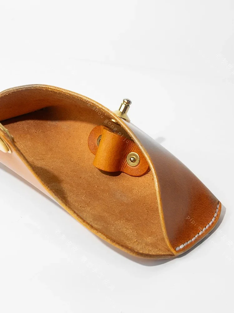 First Layer Cowhide Heavy Grease Sunglasses Case Glasses Case