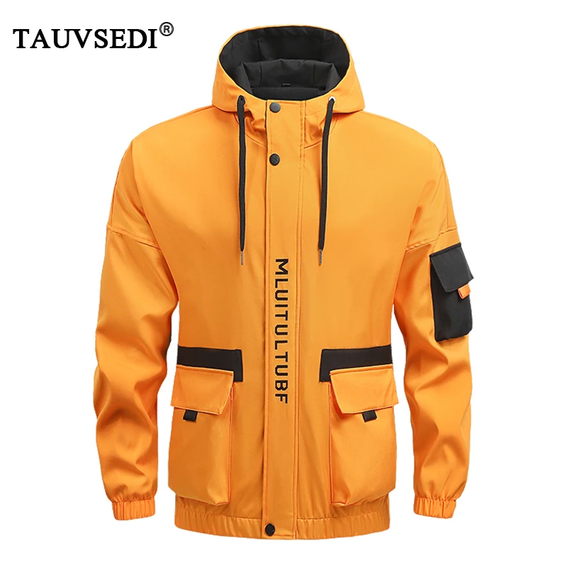 

Autumn Men Waterproof Windproof Hooded Outdoor Jackets Coats Man Cargo Hiking Sport Jacket Male Multi Pocket Outwear Windbreaker