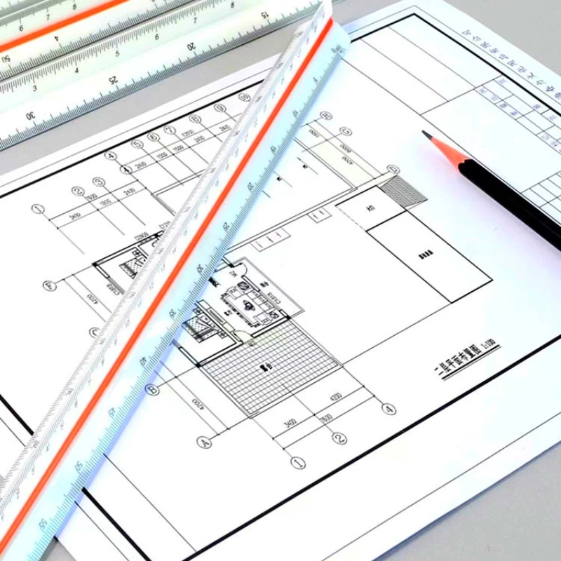 Trigonometric Scale Multi-Functional Ruler Triangular size ratio multiple choice Multi-Drawing Ruler for Graphic Interior Design