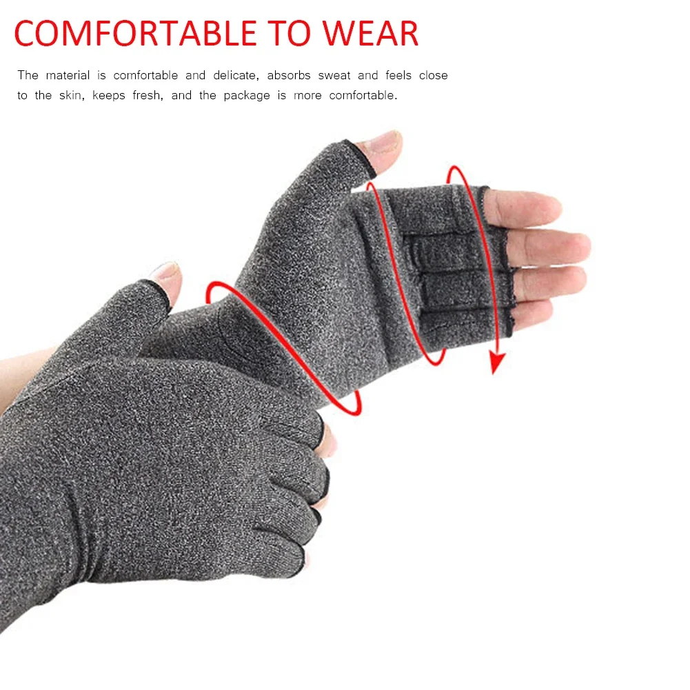 Arthritis Gloves Fingerless Gloves Arthritis Pain Relief Gloves for Men and Women for Arthritis Carpal Tunnel Osteoarthritis