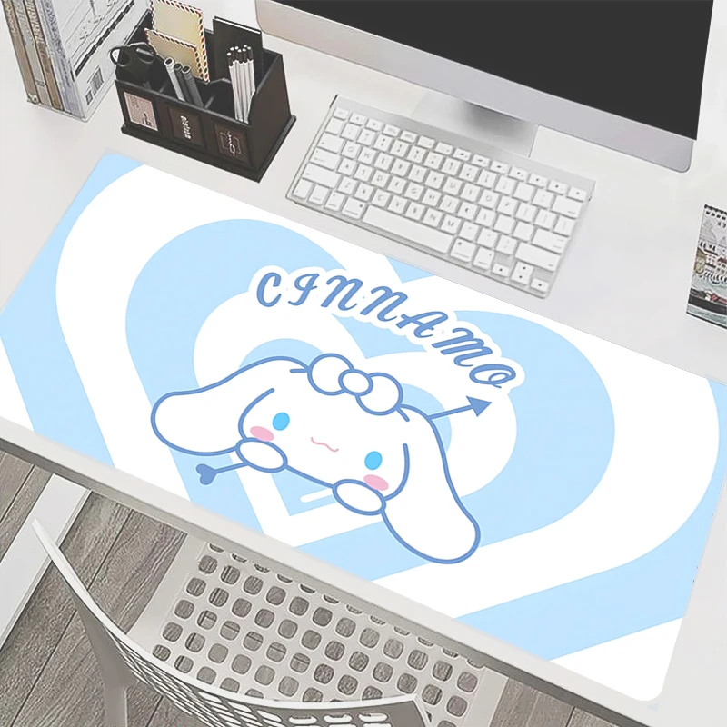 

Коврик для мыши аниме Cinnamoroll Gamer игровые аксессуары Varmilo коврик для клавиатуры ПК компьютер резиновый настольный коврик ковер край белый коврик для мыши