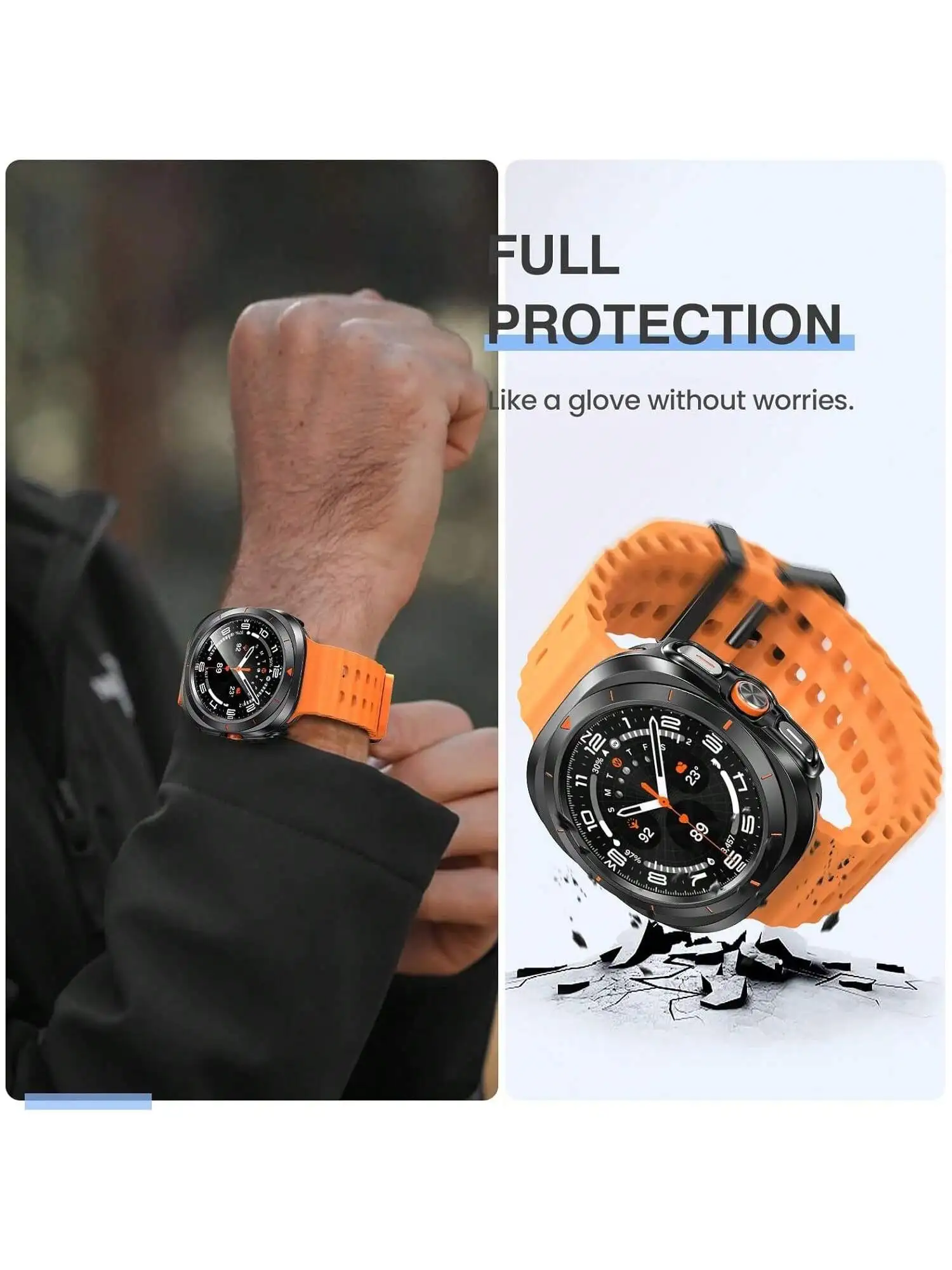 Coque en verre et étui pour Samsung Galaxy Watch 7 Ultra 47mm, protecteur d'écran, coque PC rigide pour Galaxy Watch 7