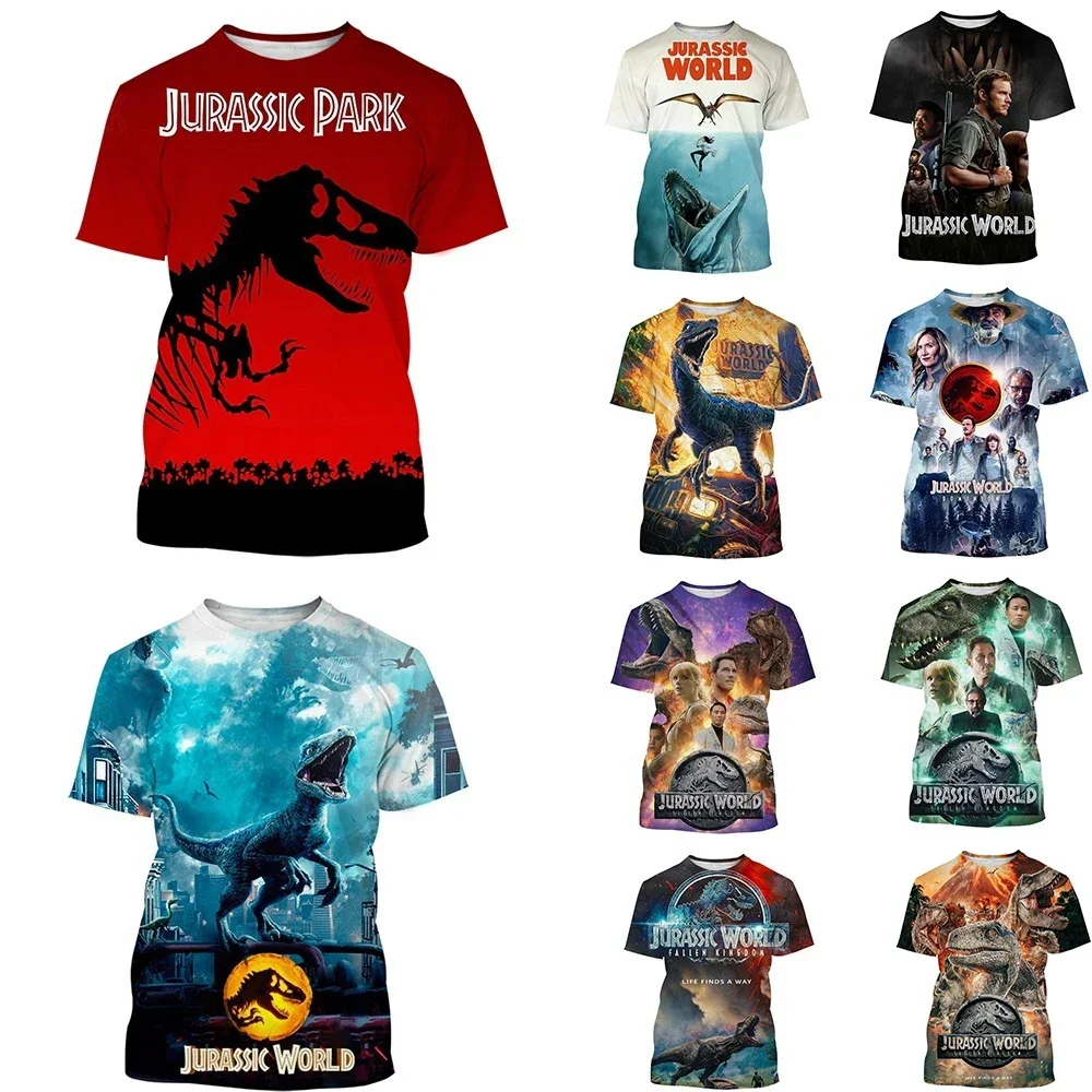 Summer Latest 3D Printing Jurassic World Fallen Kingdom Jurassic Park Men/Woman Casual Hip Hop T-Shirt T-Shirt 100~6xl Fun Tops