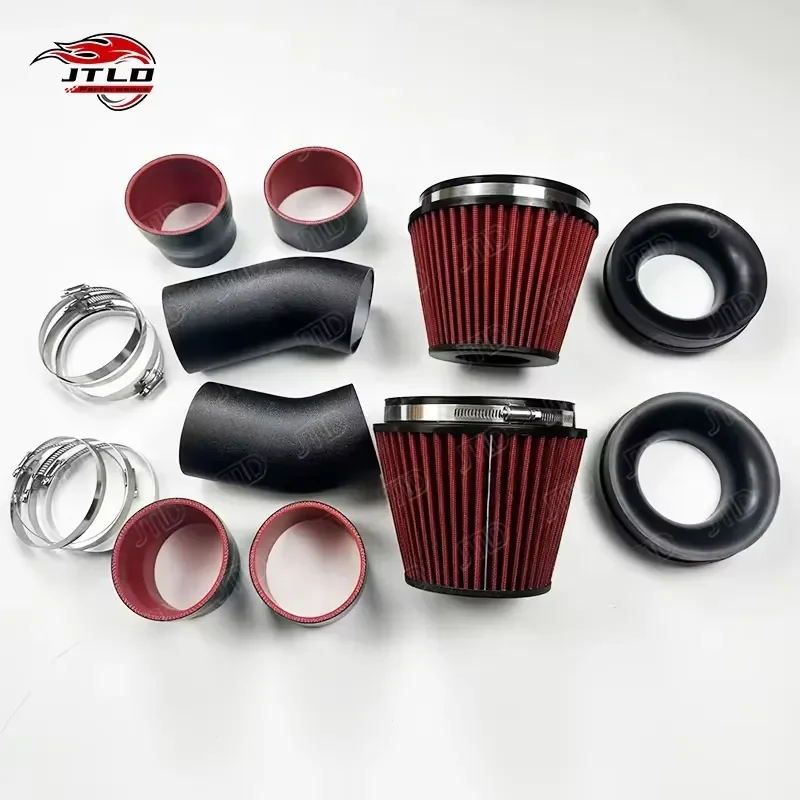 JTLD -013 New Cold Shield Air Intake Filter Kit for W F90 M5 89mm Aluminum Exhaust System with 89mm-76mm Hose