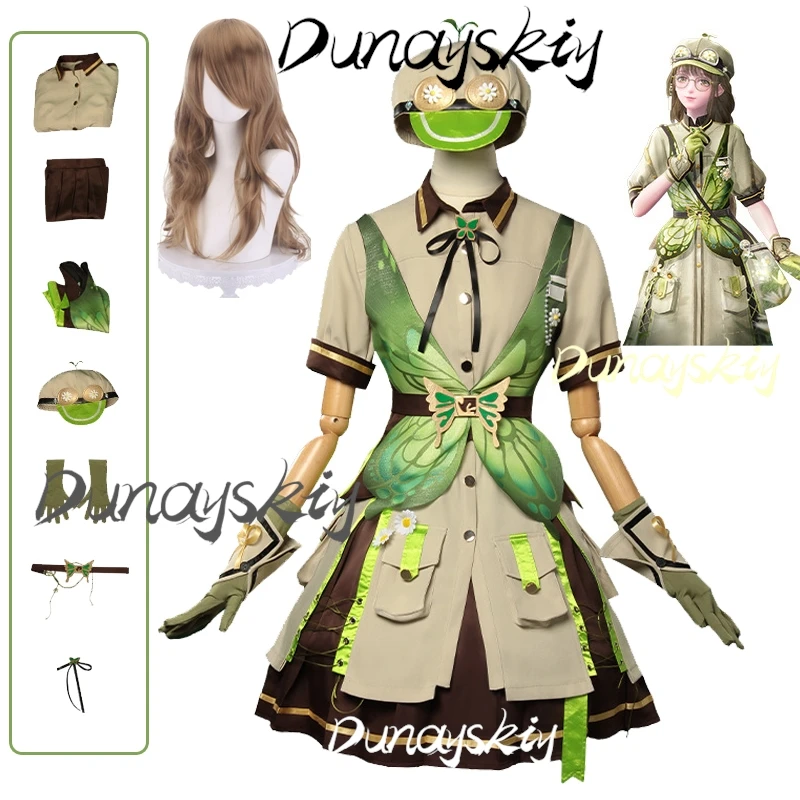 

Nikki Cosplay Anime Infinity Nikki Green Lolita Dress Wig Open World Uniform Forest Set Suit Halloween Women Customized Outfit