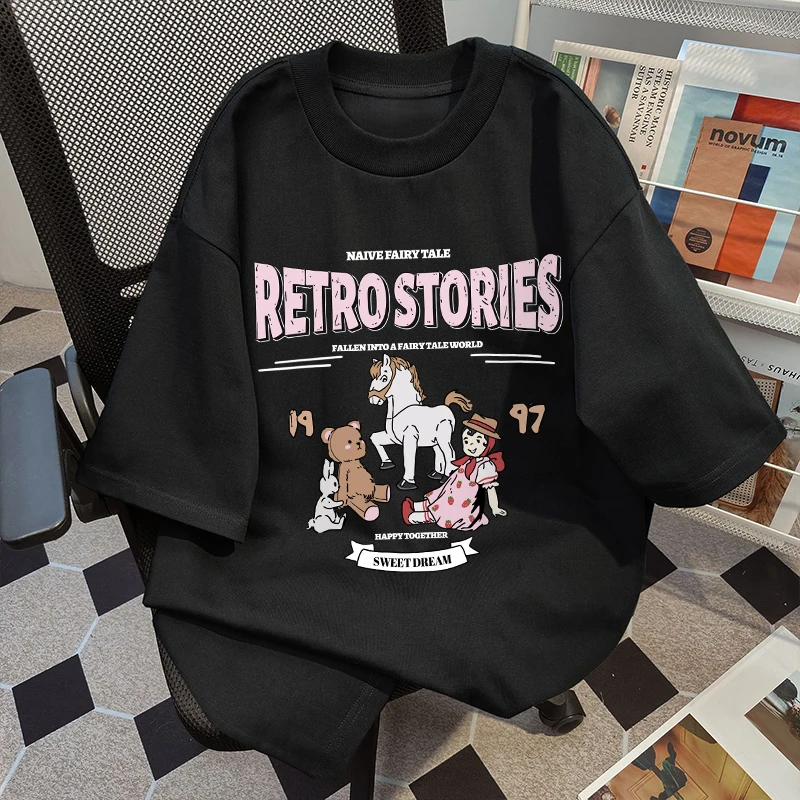 

T-shirt Women's 2025 New Hot Style Pure Cotton Loose Short-sleeved Korean Lazy Style Niche Top Kawaii Clothes Harajuku Y2k Top