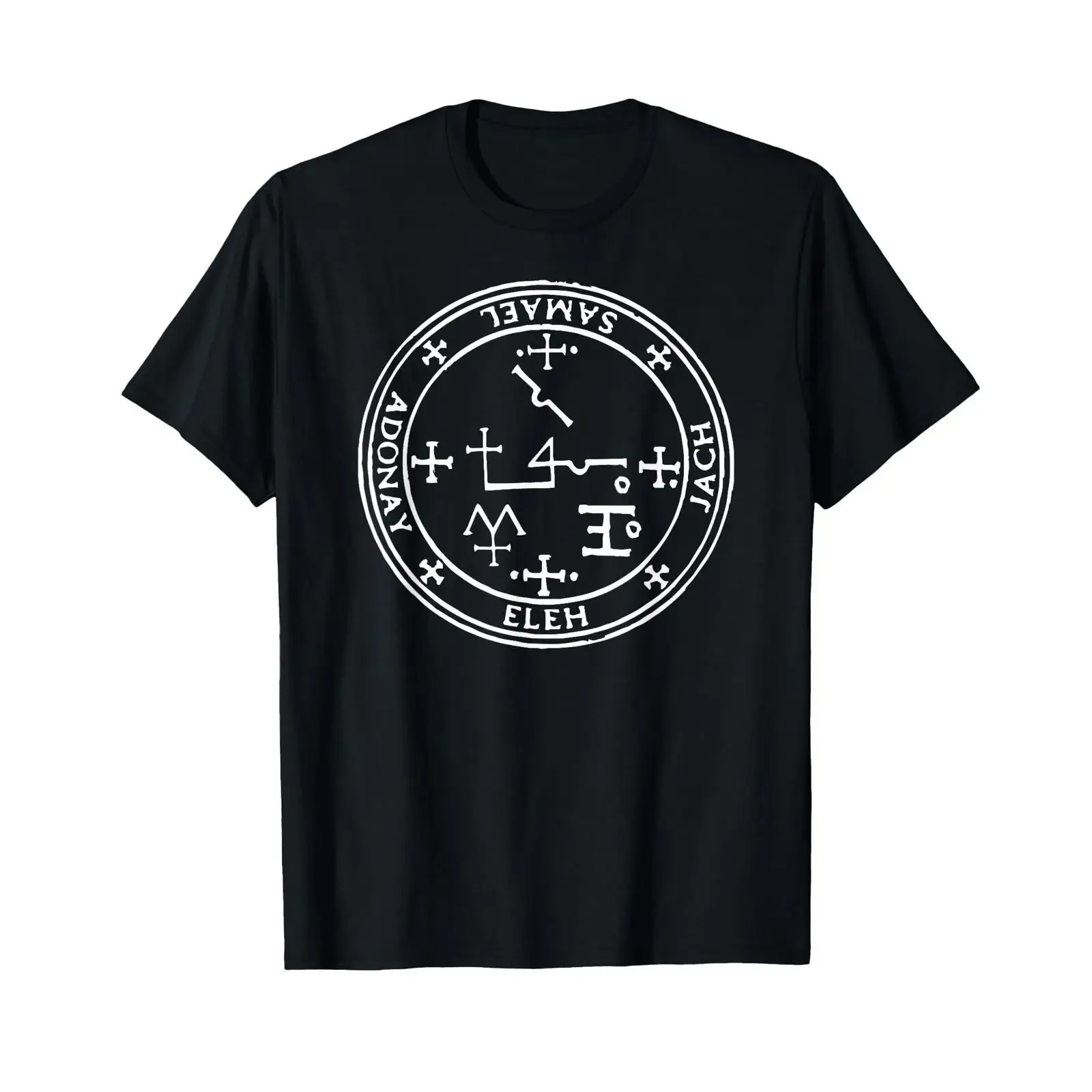 Holy Seal of Archangel Samael Sigil T Shirt vintage Washed designer clothes streetwear graphic Slightly Breathable Comfortable