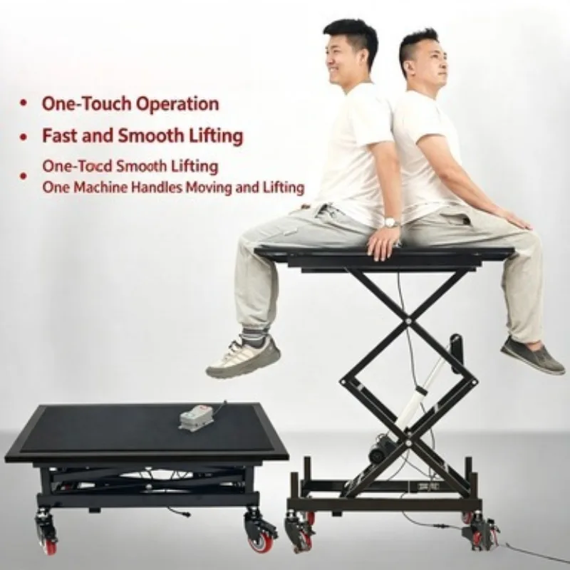 New Electric Lifting Step Stool Foldable Mobile Platform Trolley Foot Lift Work Bench For Indoor Tile Renovation Construction
