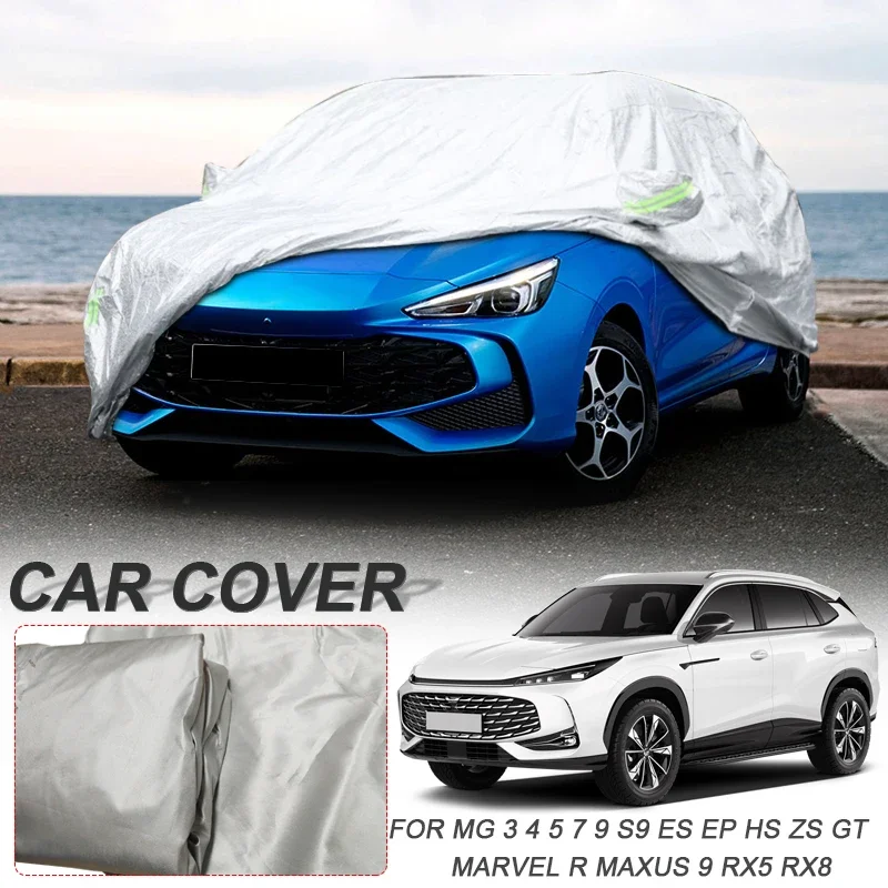 

Водонепроницаемый чехол для автомобиля из полиэстера 210T для MG MAXUS 9, MG3, MG4, MG5, ES, EP, GT, MG7, MG9, RISHING F7, HS, S9, RISING R7, ZS, RX5, RX8, RX9