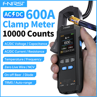 FNIRSI DMC-100 10000 Counts Clamp Meter AC DC Current Digital Multimeter USB Charge 600A Amperimetric Clamp Electrician Tools