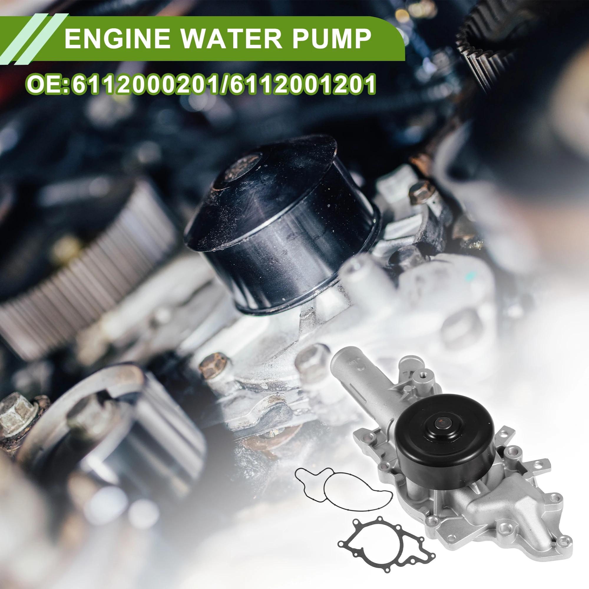 

Водяной насос двигателя UXCELL для Mercedes-Benz C-Class No 6112000201 Насос охлаждающей воды