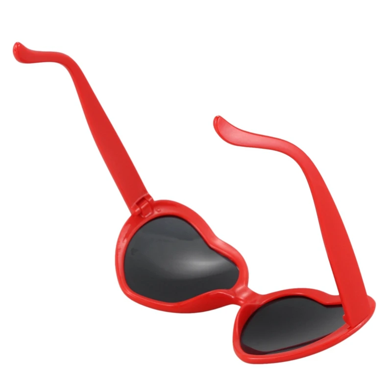 3X Fashion Cute Retro Love Heart Shape Lolita Sunglasses Fancy Dress Party HOT - Red