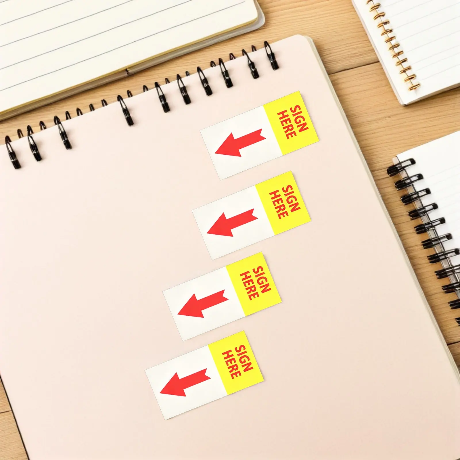 200Pcs Self Adhesive Office Sticky Tabs Sign Here Flags Arrow Marking Stickers Index Tabs for Document Organization Notary