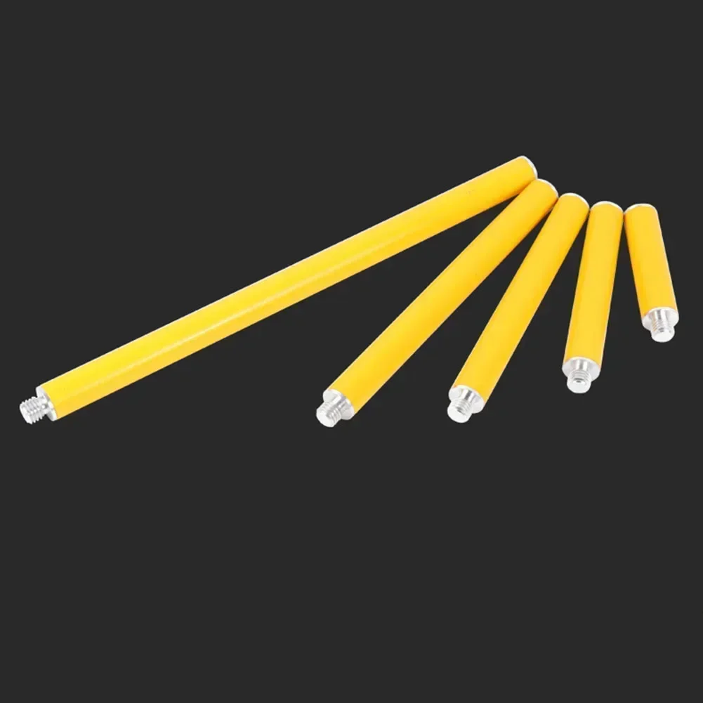 1PCS 10-60cm 5/8 Threaded GPS/RTK Extension Rod Yellow Diameter 25 Mm  GPS Surveying Pole Antenna Extend Section For GNSS