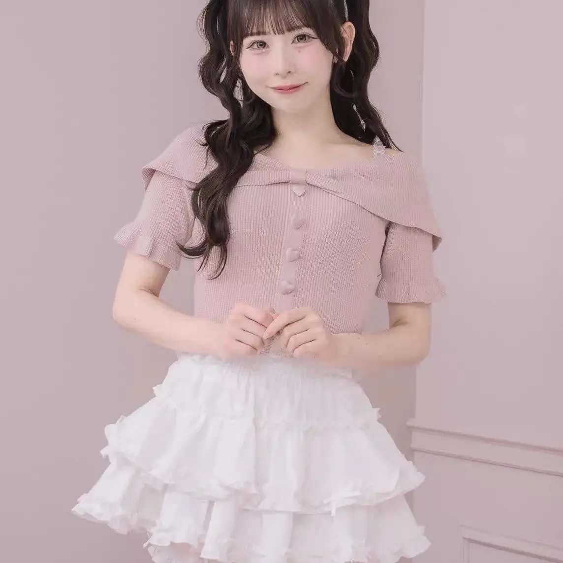 Japanese Mass-produced Ballet Style Bow Multi-layer Cake Fluffy Pumpkin Skirt Lei Lei Style Teardrop Style Short Skirt for Women
