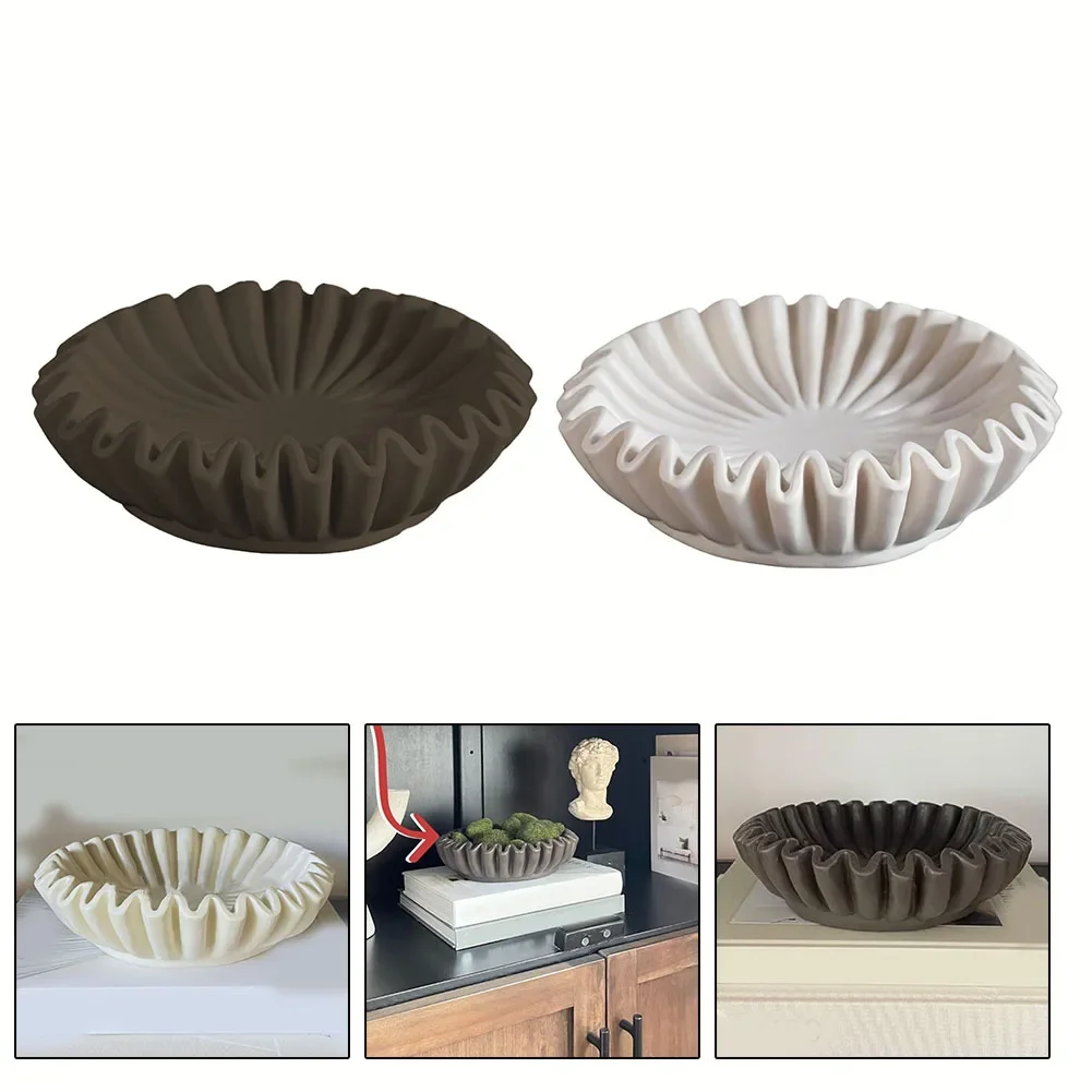 Decorative Bowl Home Decor Accent Lotus Leaf For Living Room Styling Coffee Table Bookshelf Jewelry Stand Decorative Wall Plate