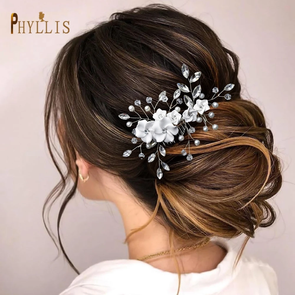 

A504 Wedding Bridal Hair Comb Flower Girl Bride Hair Jewelry Bridal Hair Accessories Bridesmaids Women Hair PieceHair Clip