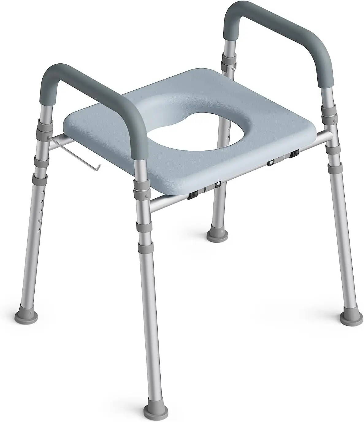 Loyoda Toilet Seat Riser with PU Padded Seat for Seniors, 350 lb Capacity | Seat with unique splash-proof design, Raised Toilet
