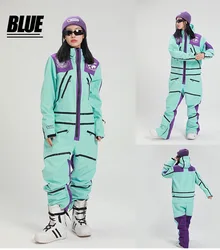 LTVT One-piece Snowboarding Jumpsuits Outdoor Sports Skiing Sets Ski Suit New Winter for Women Windproof Waterproof Breathable