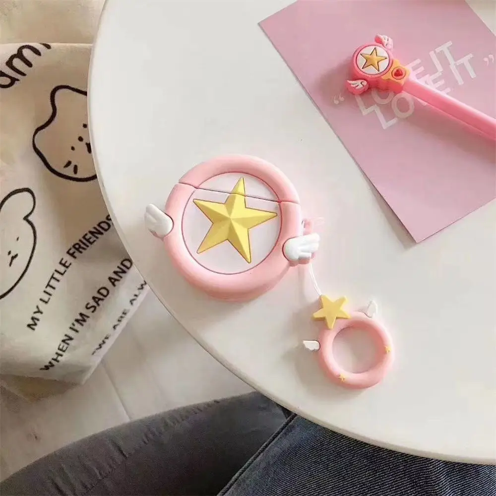 Anime Card Captor Sakura Silicone Protective Sleeve For AirPods1/2 3 Bluetooth Headphone Cover Case