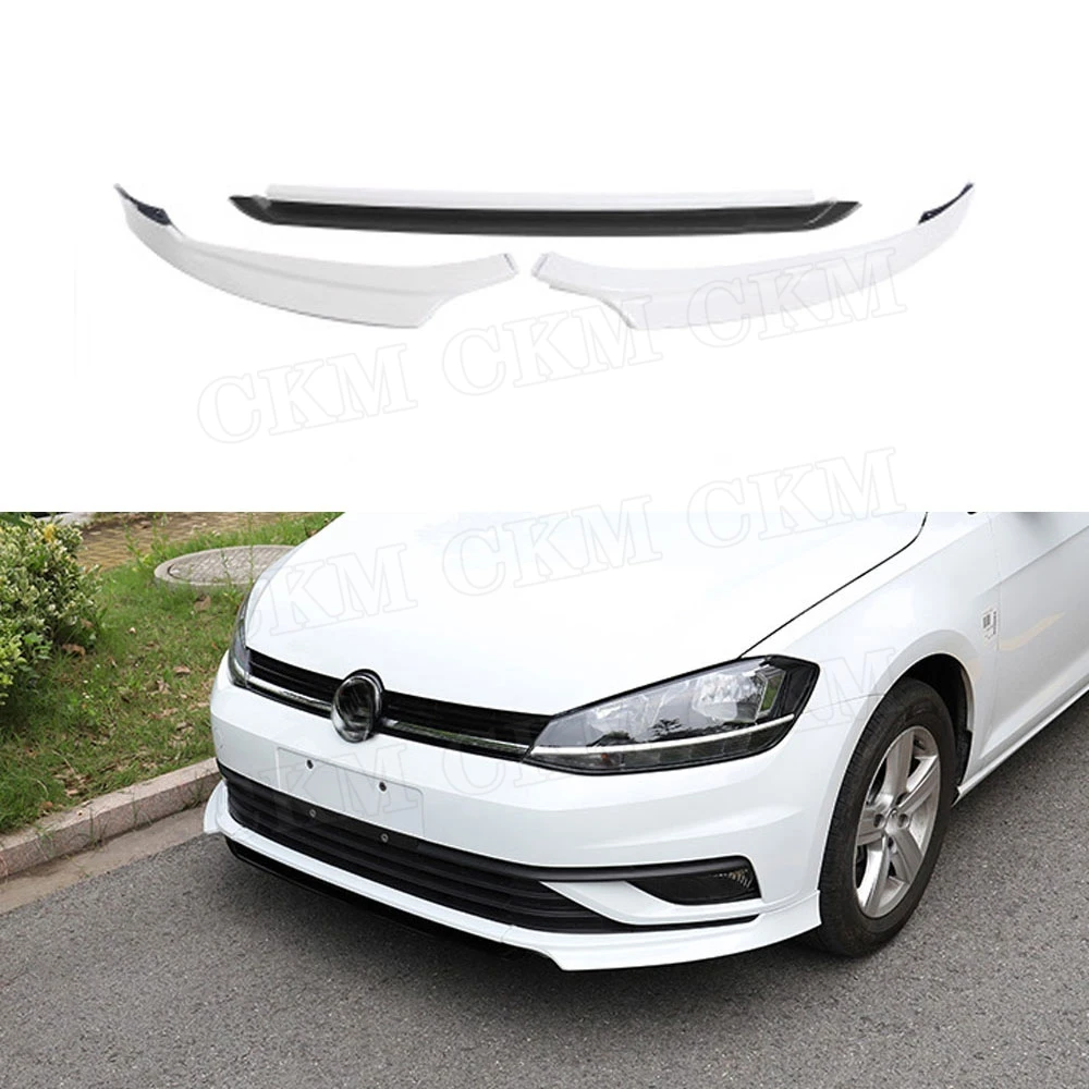 

CKMUUER For VW Golf 7.5 Standard 2018 2019 Not For GTI ABS Front Lip Spoiler Splitters Aprons Anti impact Protector Car Styling